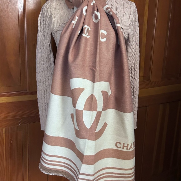 Authentic CHANEL Rose Pastel Color Theme Scarf. - Picture 14 of 17